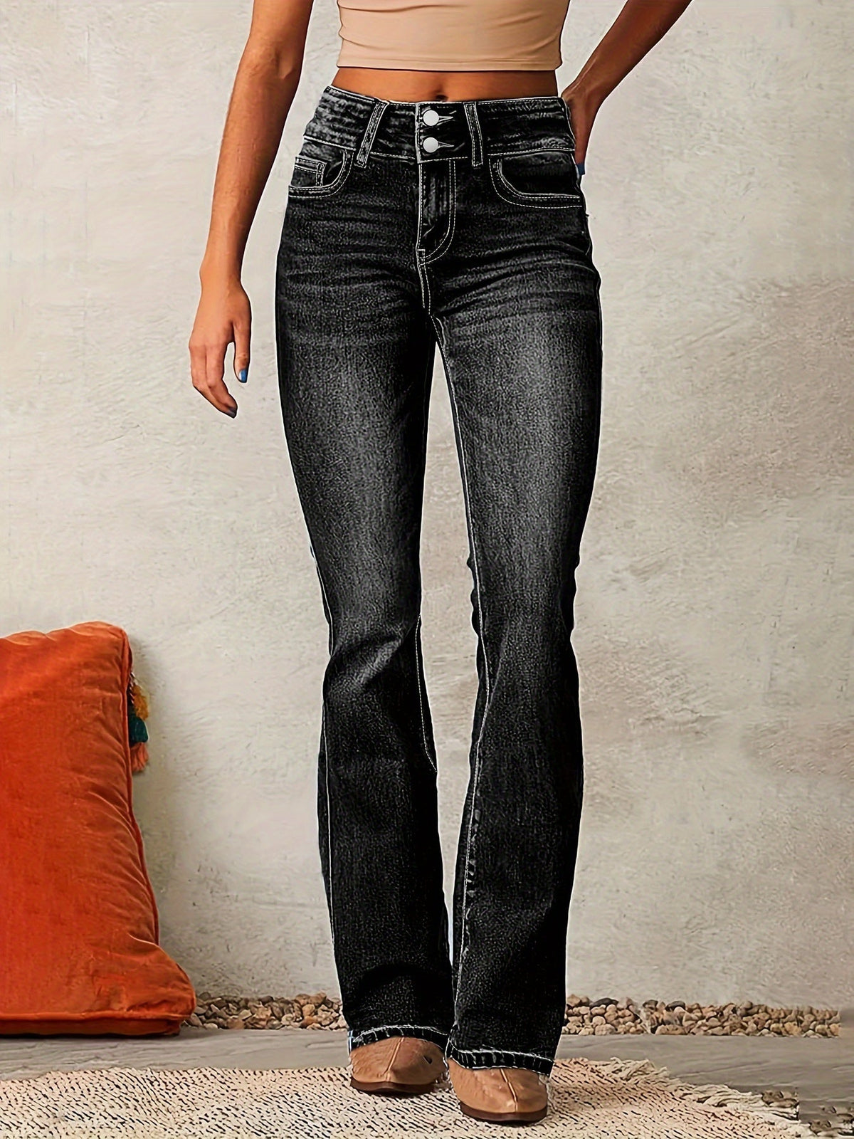 Lavinia flare jeans - Black