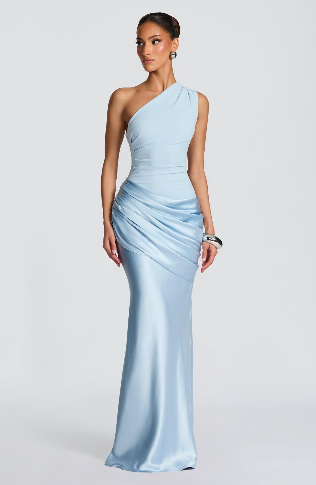 Armani | One Shoulder Satin Maxi Dress
