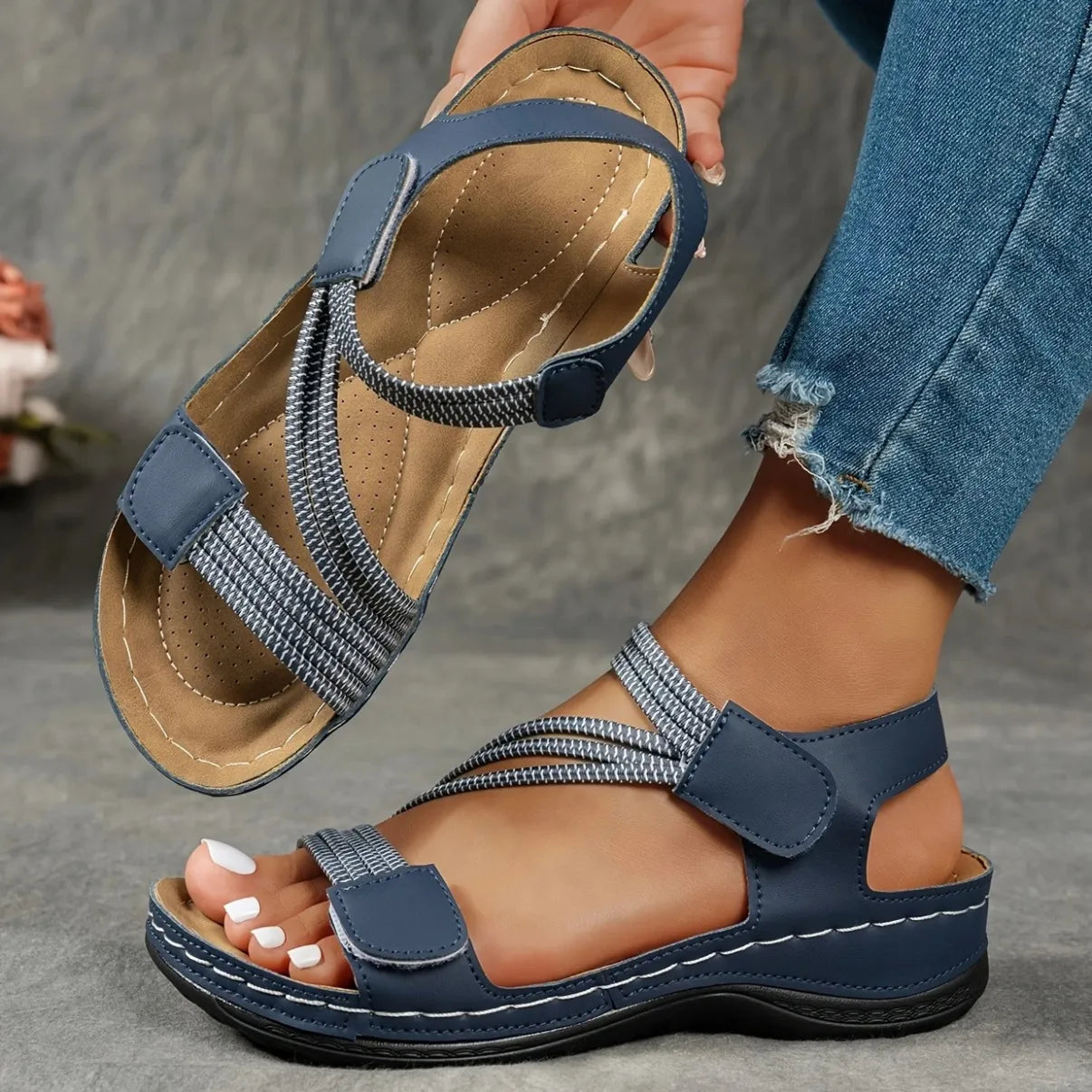 Women’s Cushioned Walking Sandals Comfort Fit Adjustable Straps