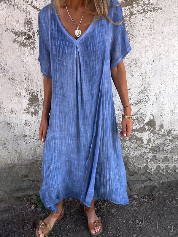 Women's Flowy Draped Maxi Dress