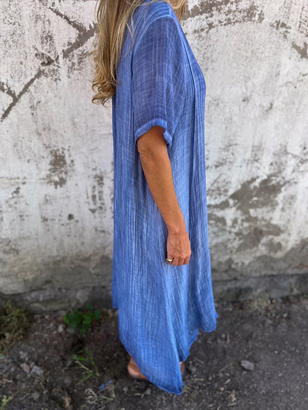 Women's Flowy Draped Maxi Dress