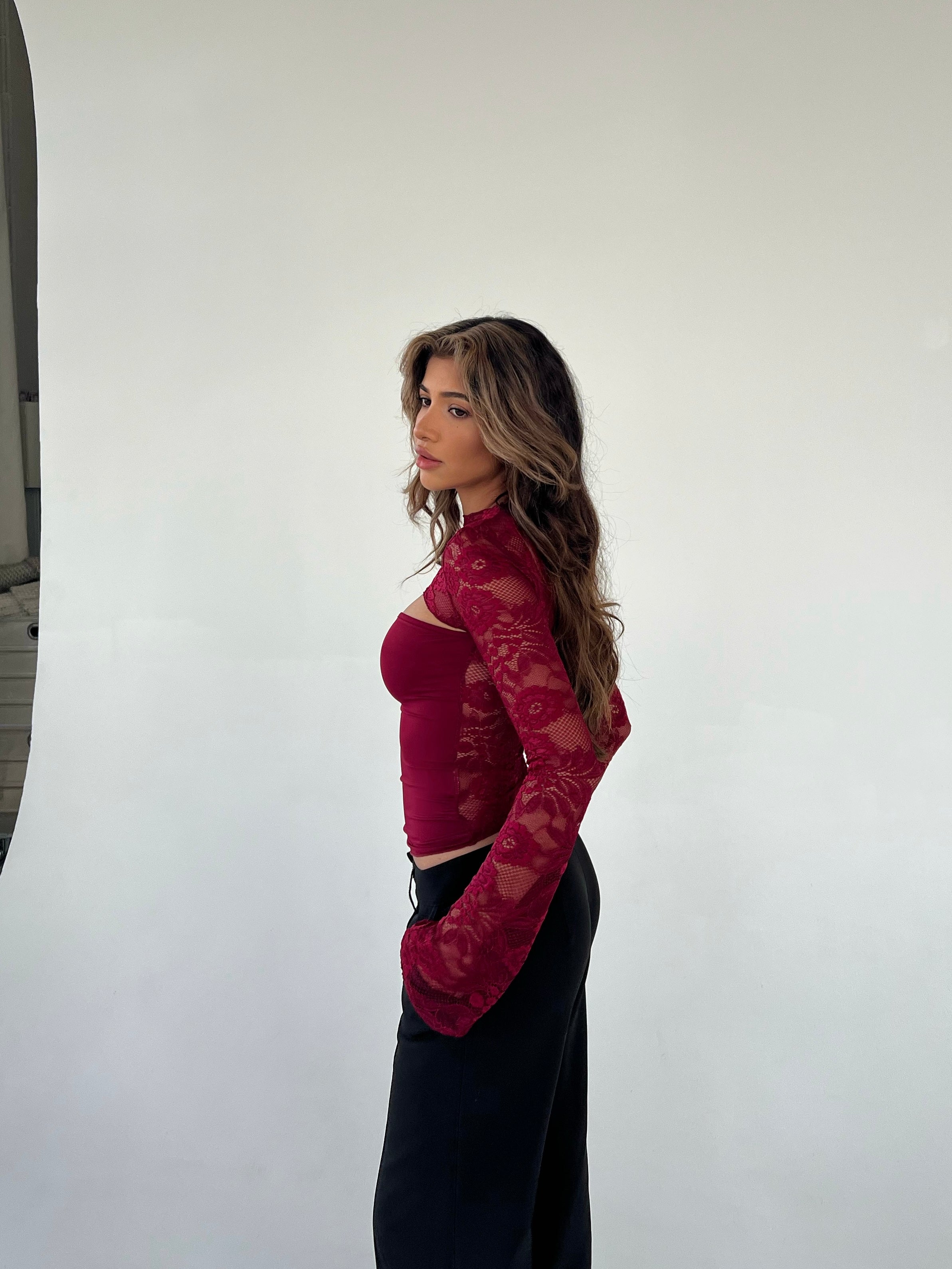 Elowen | Lace Long Sleeve Top