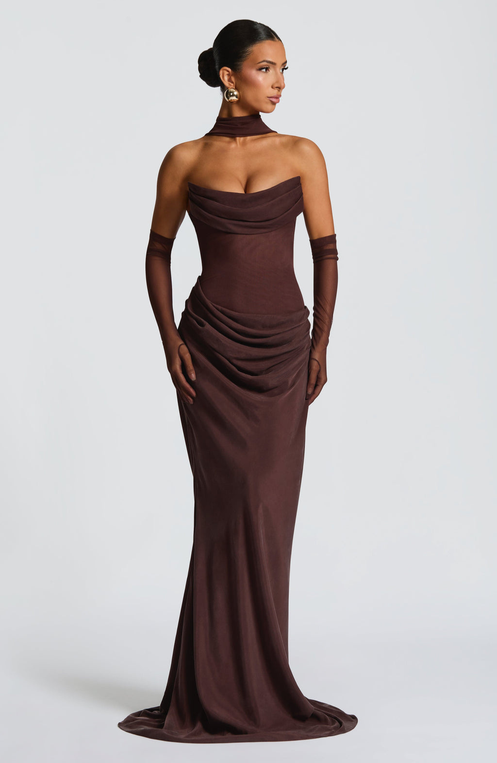 Seraphina | Sheer Ruched Maxi Dress