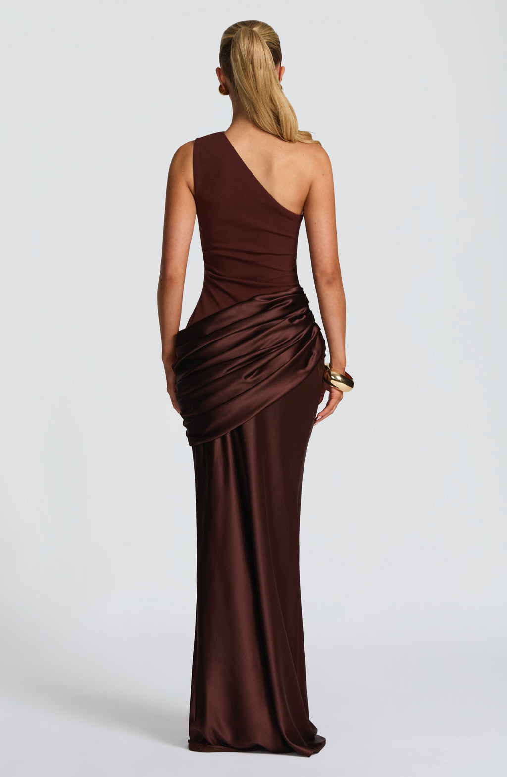 Armani | One Shoulder Satin Maxi Dress