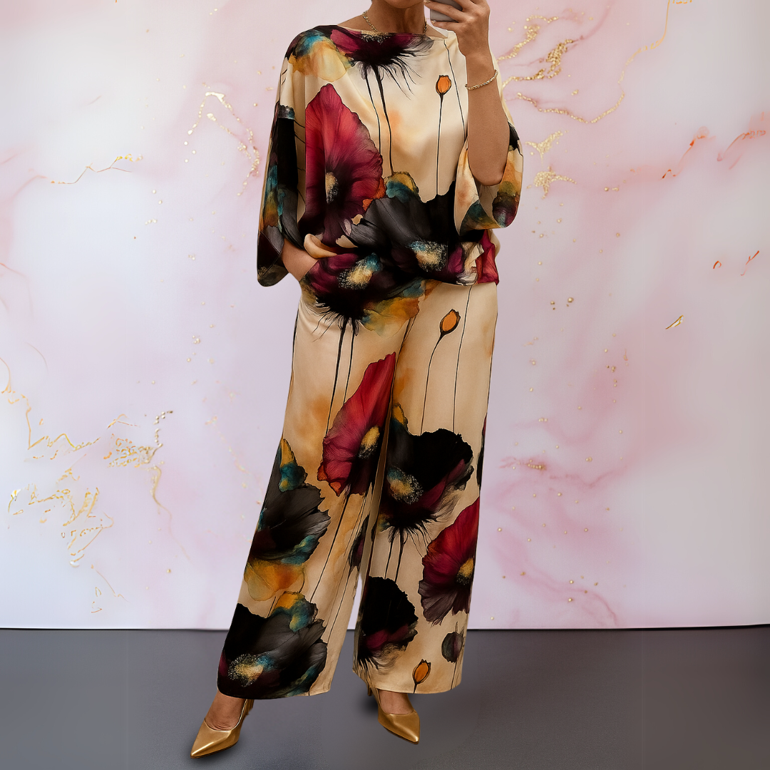 Elodie | Women's Satin-Look Two-Piece Set