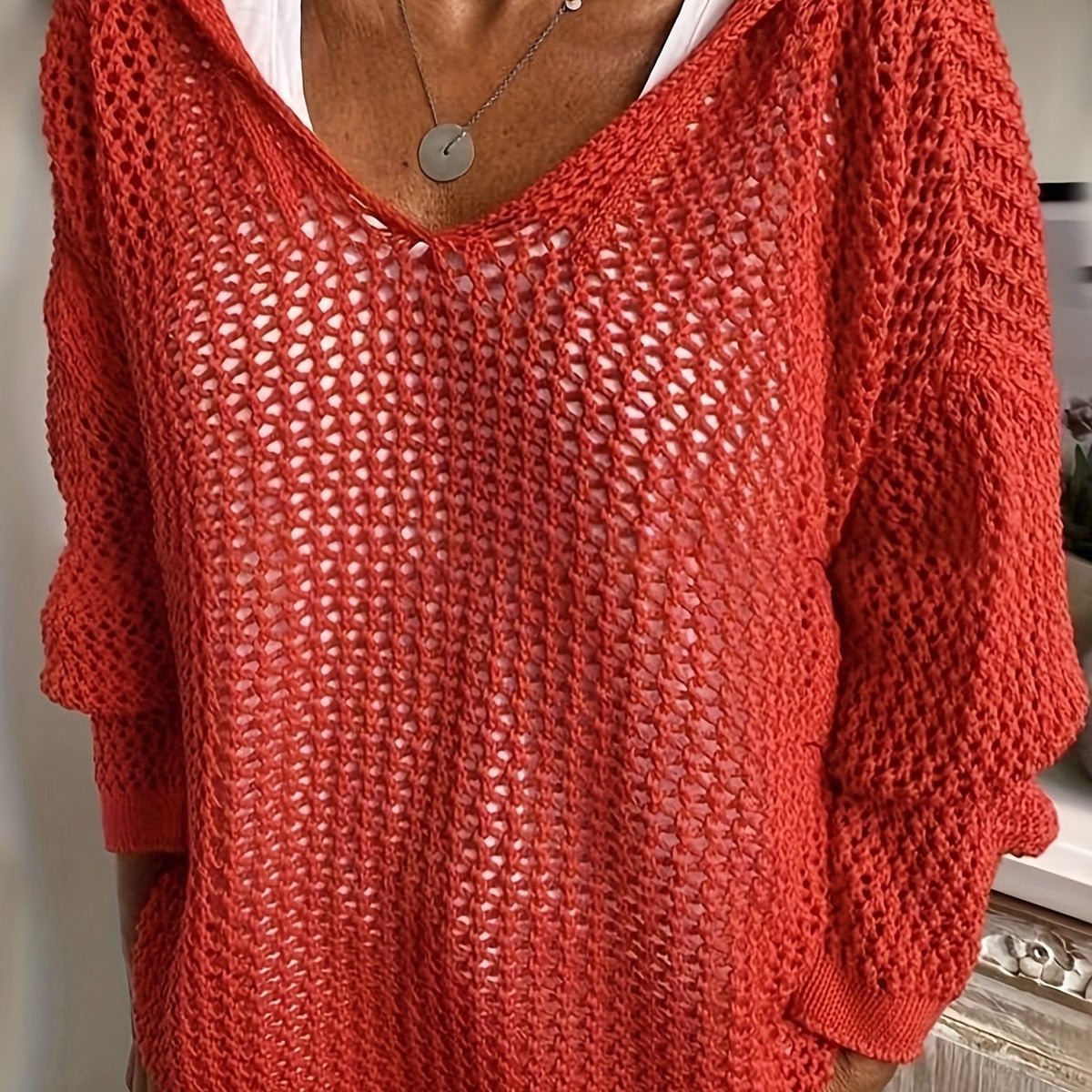 Valentina hooded sweater - Red