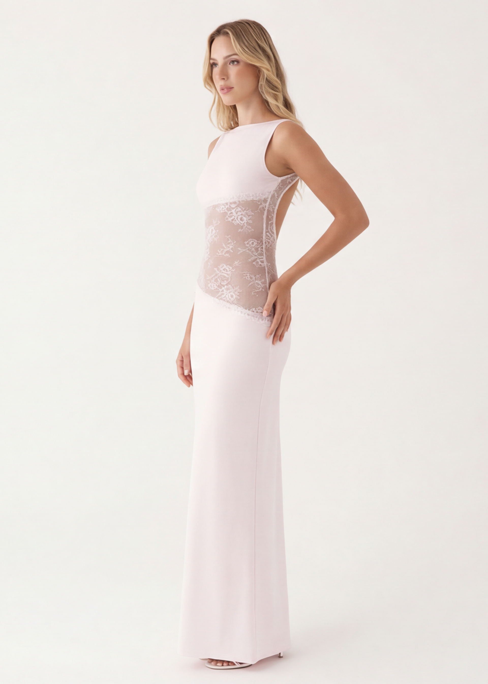 Alessia | Lace Panel Maxi Dress