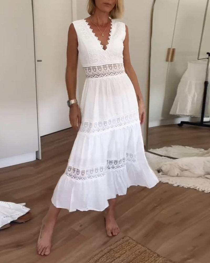 Women's Wrap Boho Flowy Draped Dress