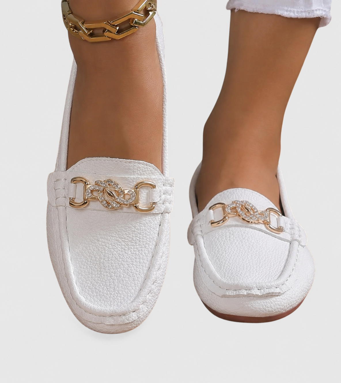 Women's Slip On Chain Detail Loafer Flat