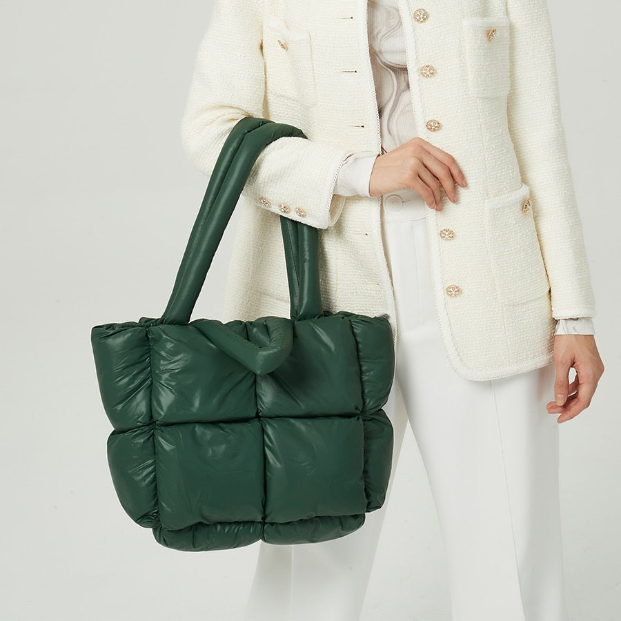 Beth | Women’s Oversized Puffer Tote Bag with Dual Padded Handles