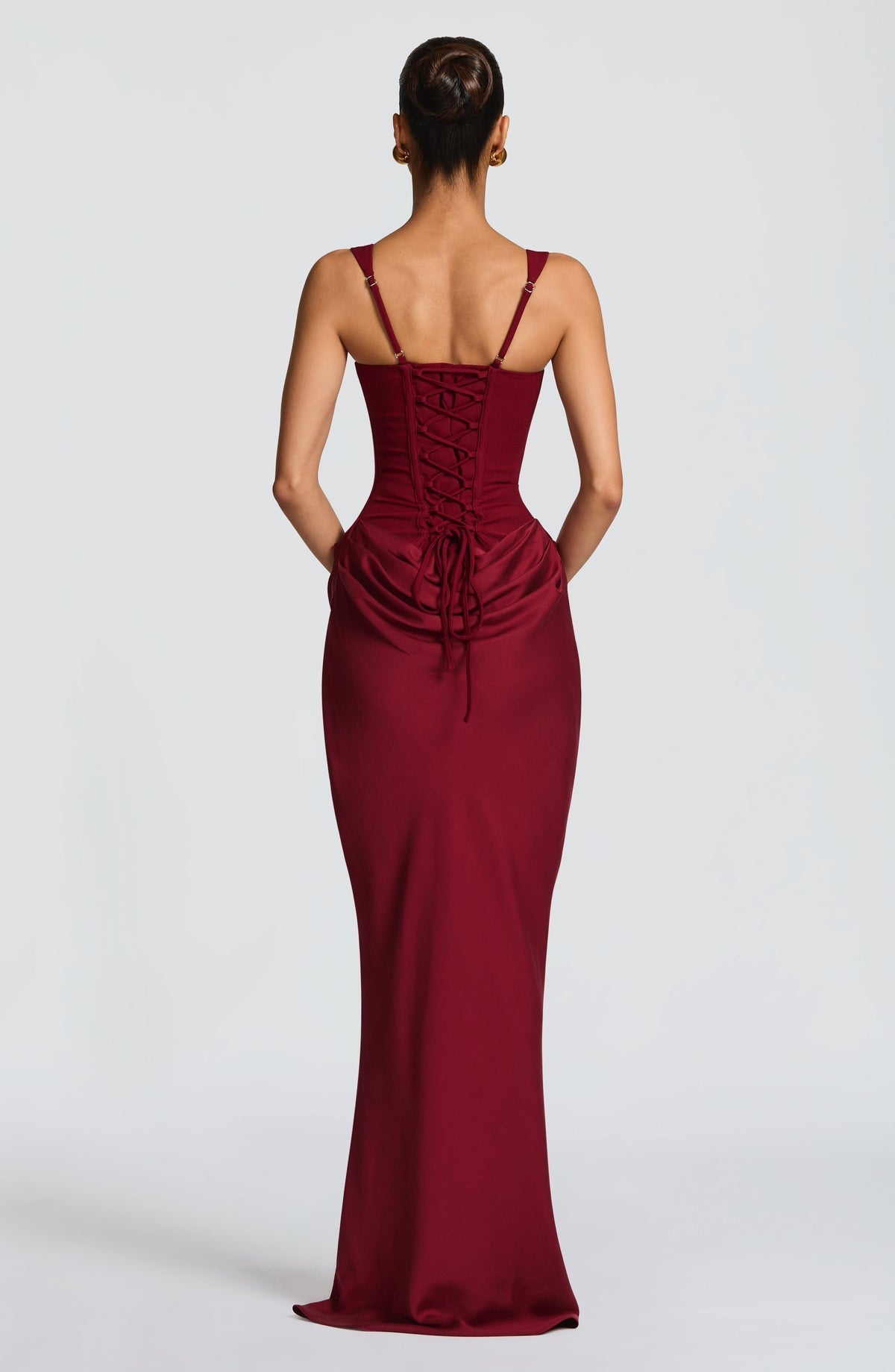 Valencia | Ruched Square Neck Maxi Dress