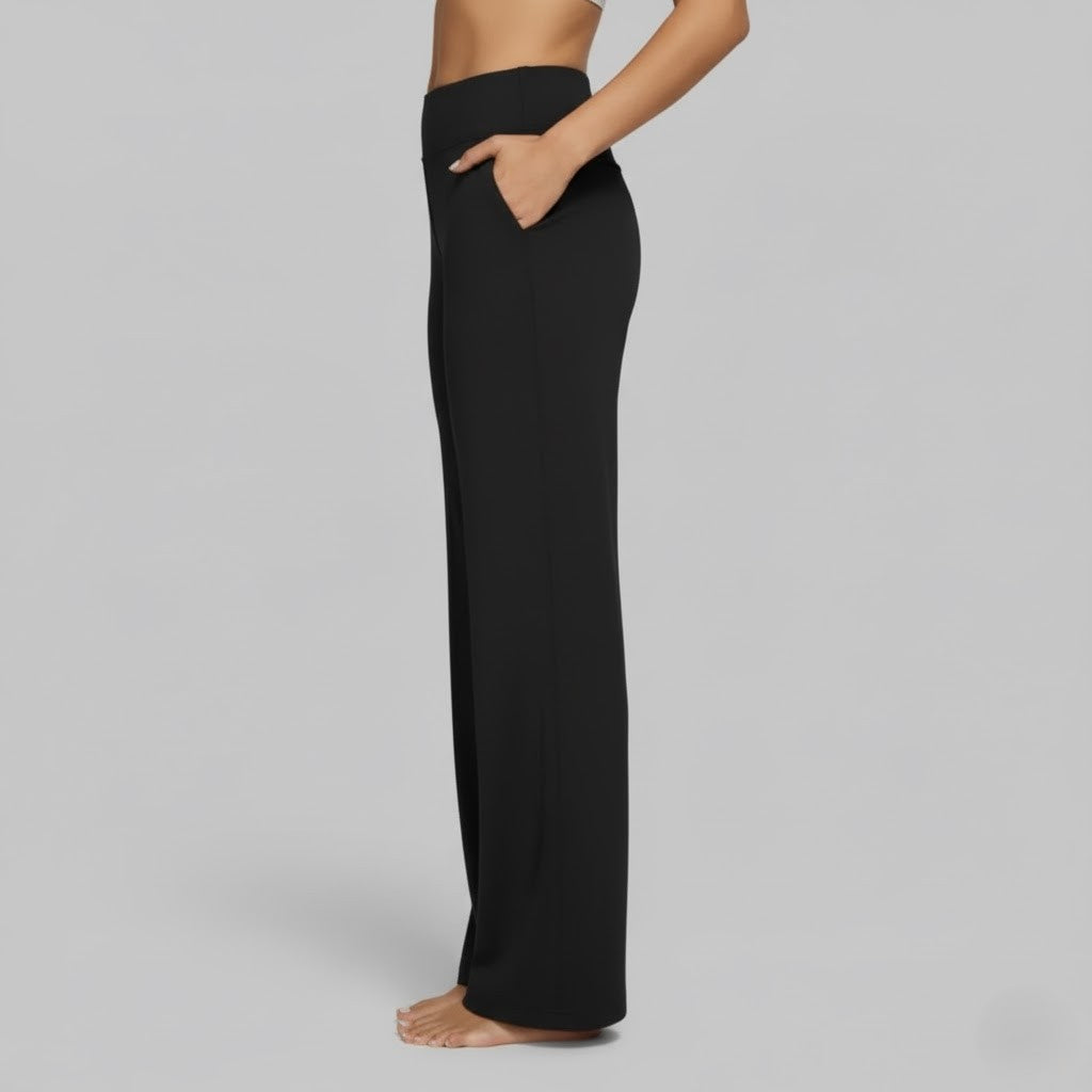 Women's High-Waist Relaxed Wide-Leg Pants