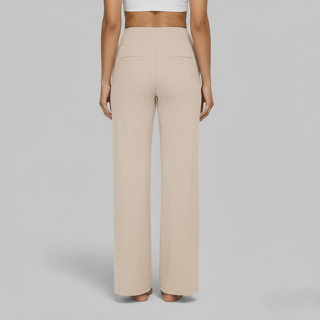 Women's High-Waist Relaxed Wide-Leg Pants