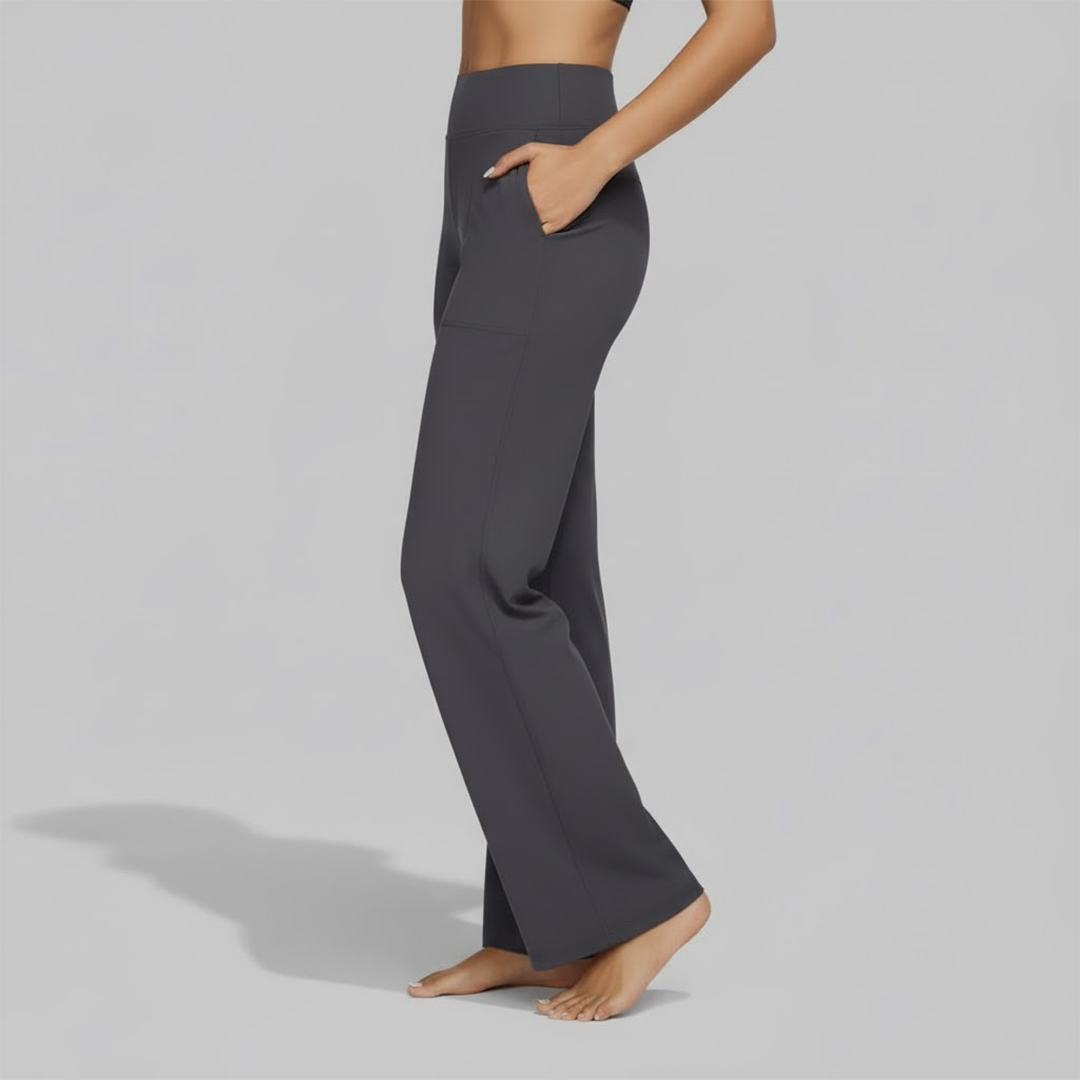Women's High-Waist Relaxed Wide-Leg Pants