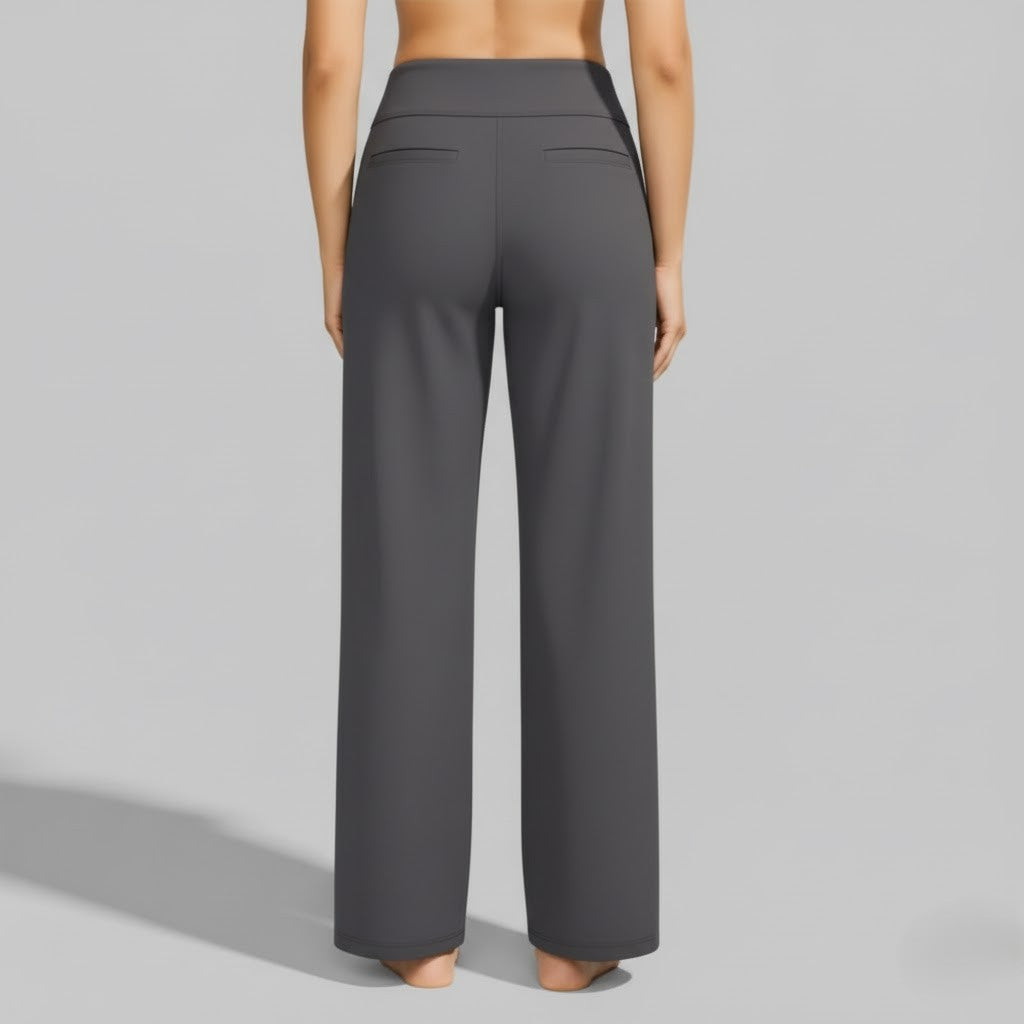 Women's High-Waist Relaxed Wide-Leg Pants