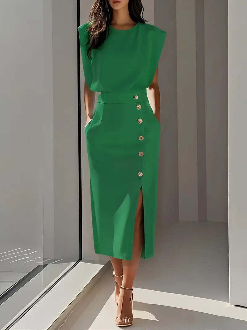 Annalise Women's Side-Slit Midi Dress original view