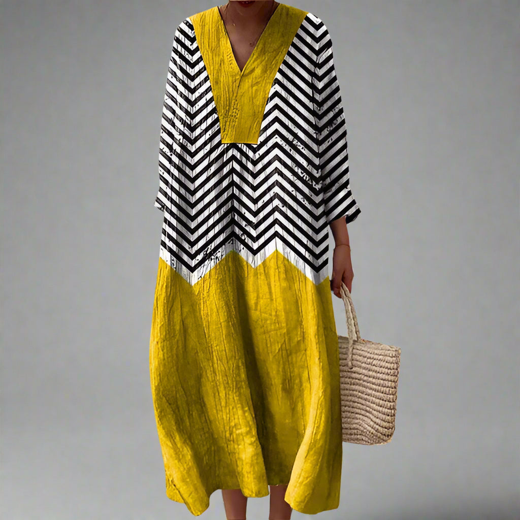 geometric-print dress photo