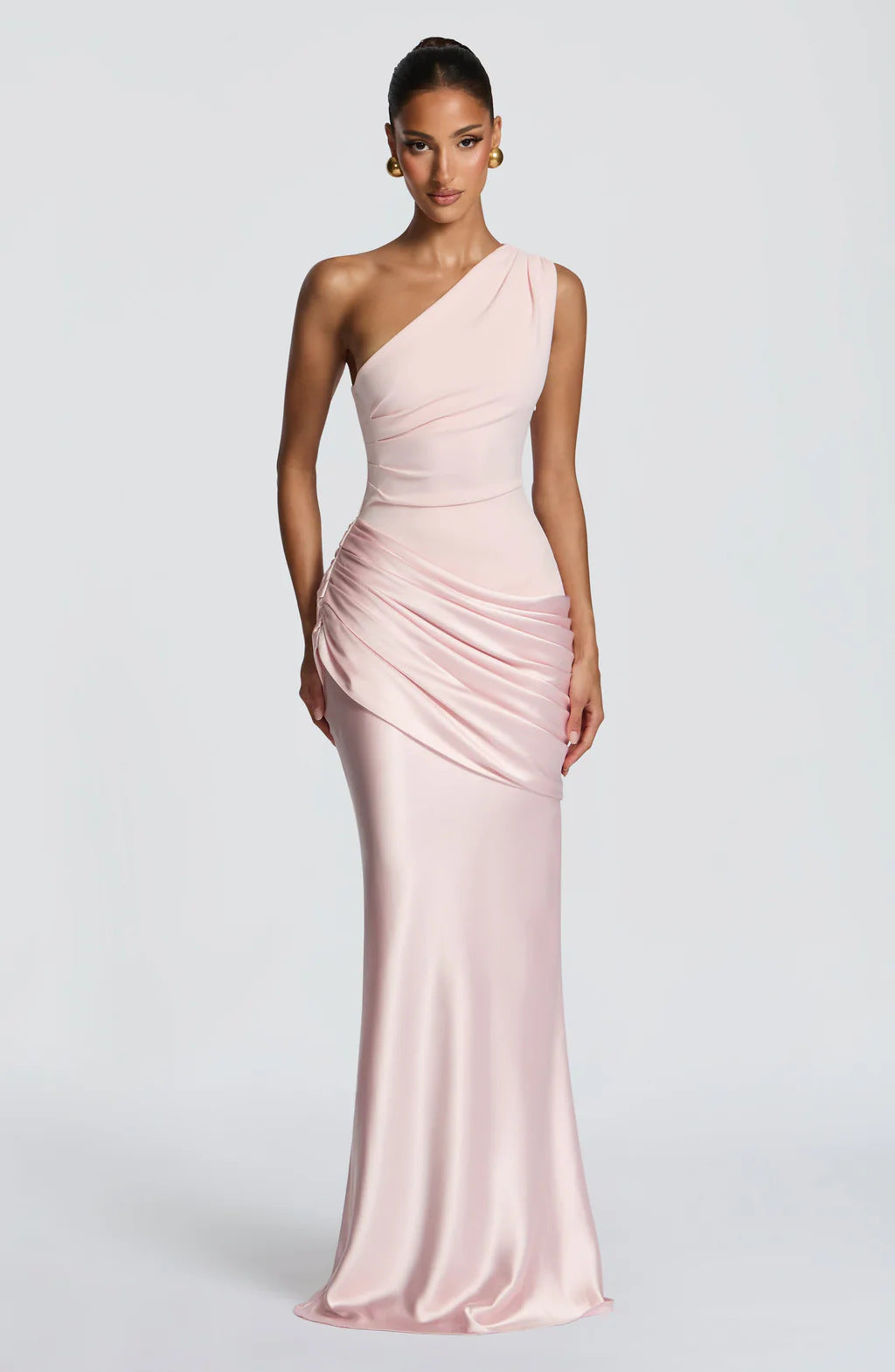 Armani | One Shoulder Satin Maxi Dress