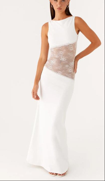 Alessia | Lace Panel Maxi Dress