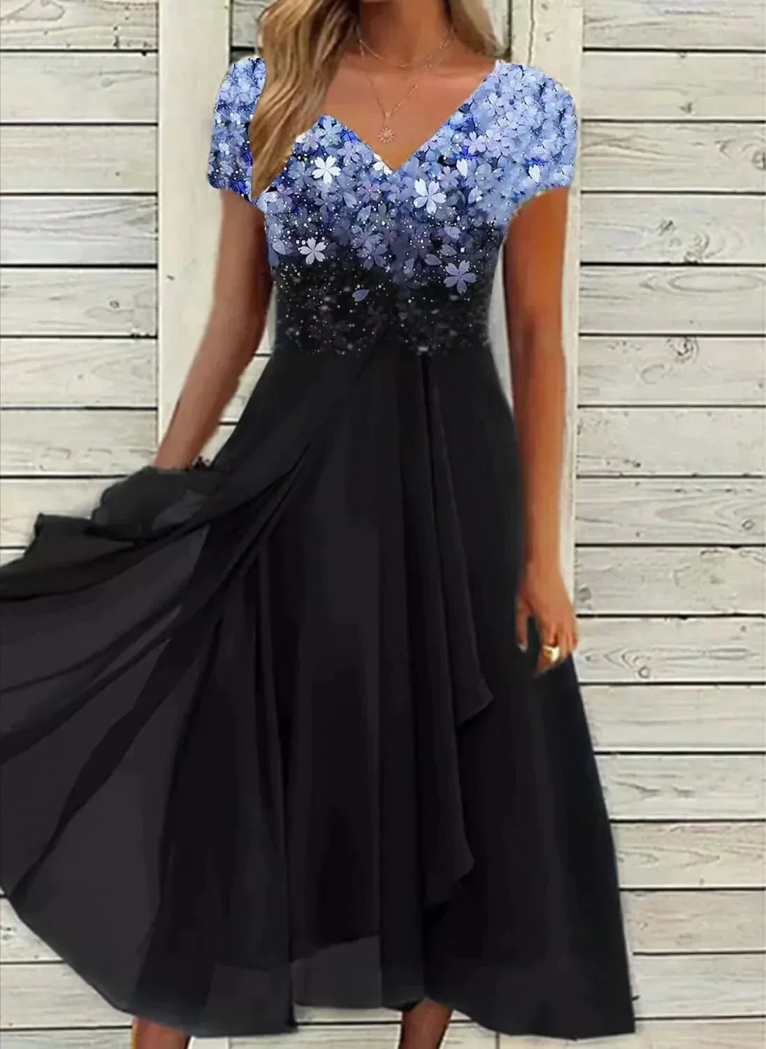 Marianne floral evening dress