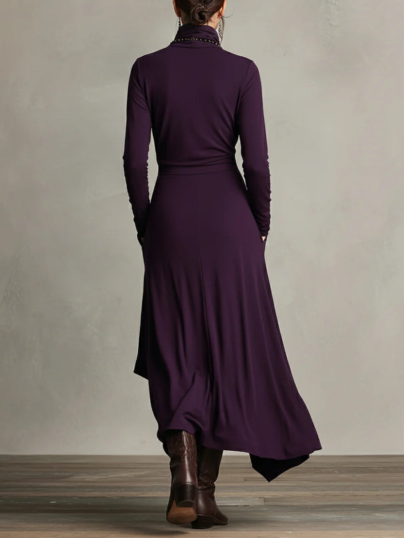 Felicity | Women's High-Neck Layered Maxi Dress product view