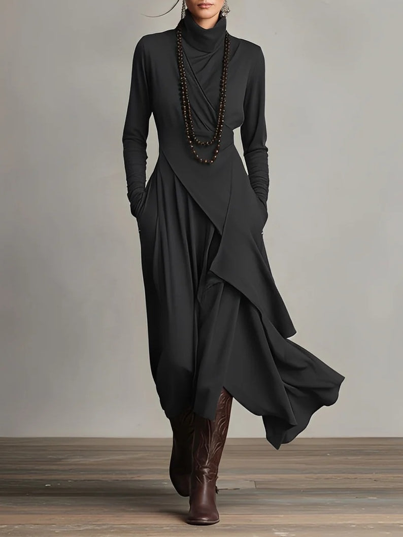 Felicity | Women's High-Neck Layered Maxi Dress product view