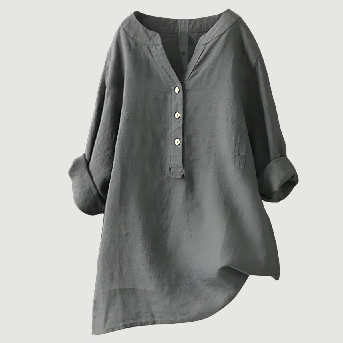 Women's V-Neck Button-Down Shirt