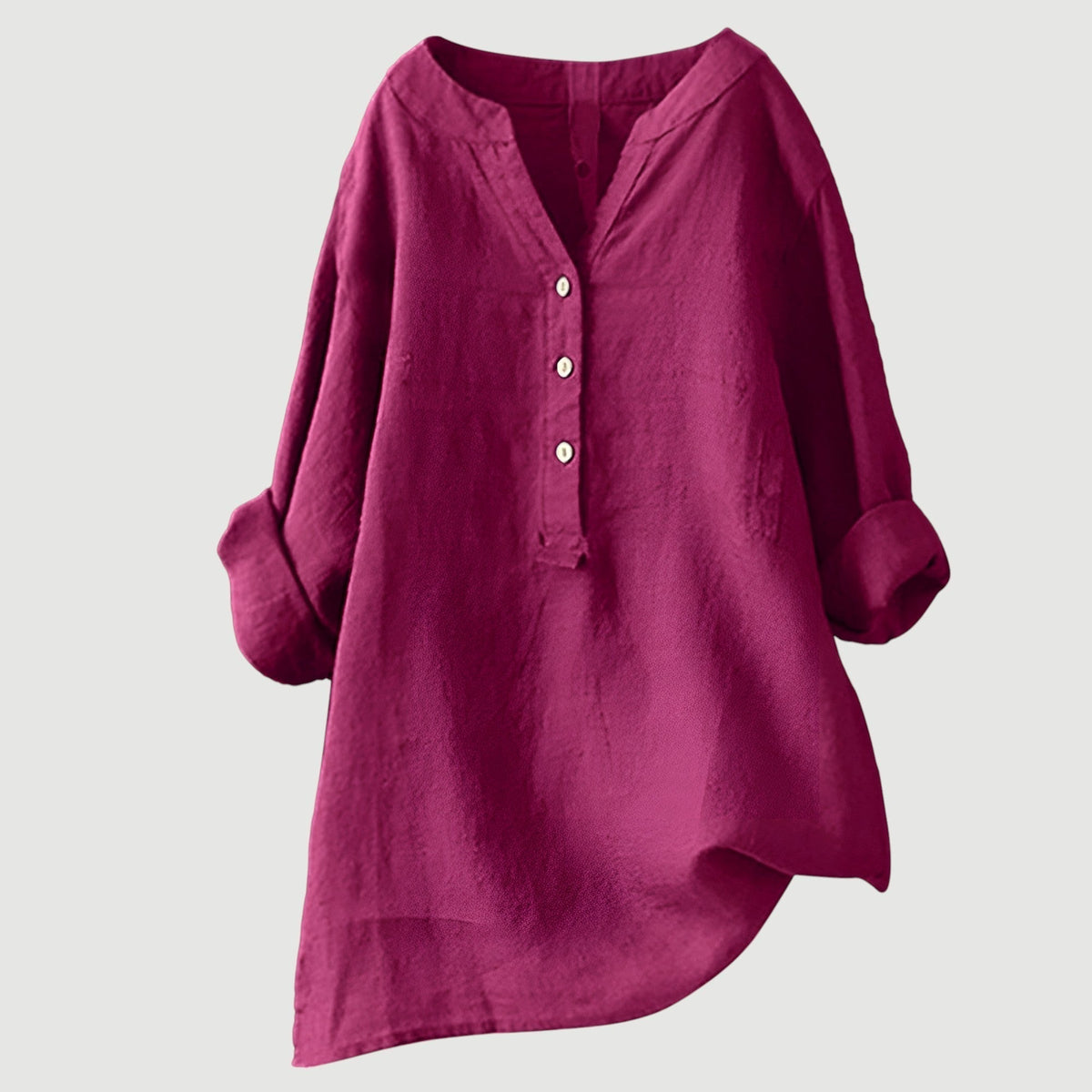 Women's V-Neck Button-Down Shirt