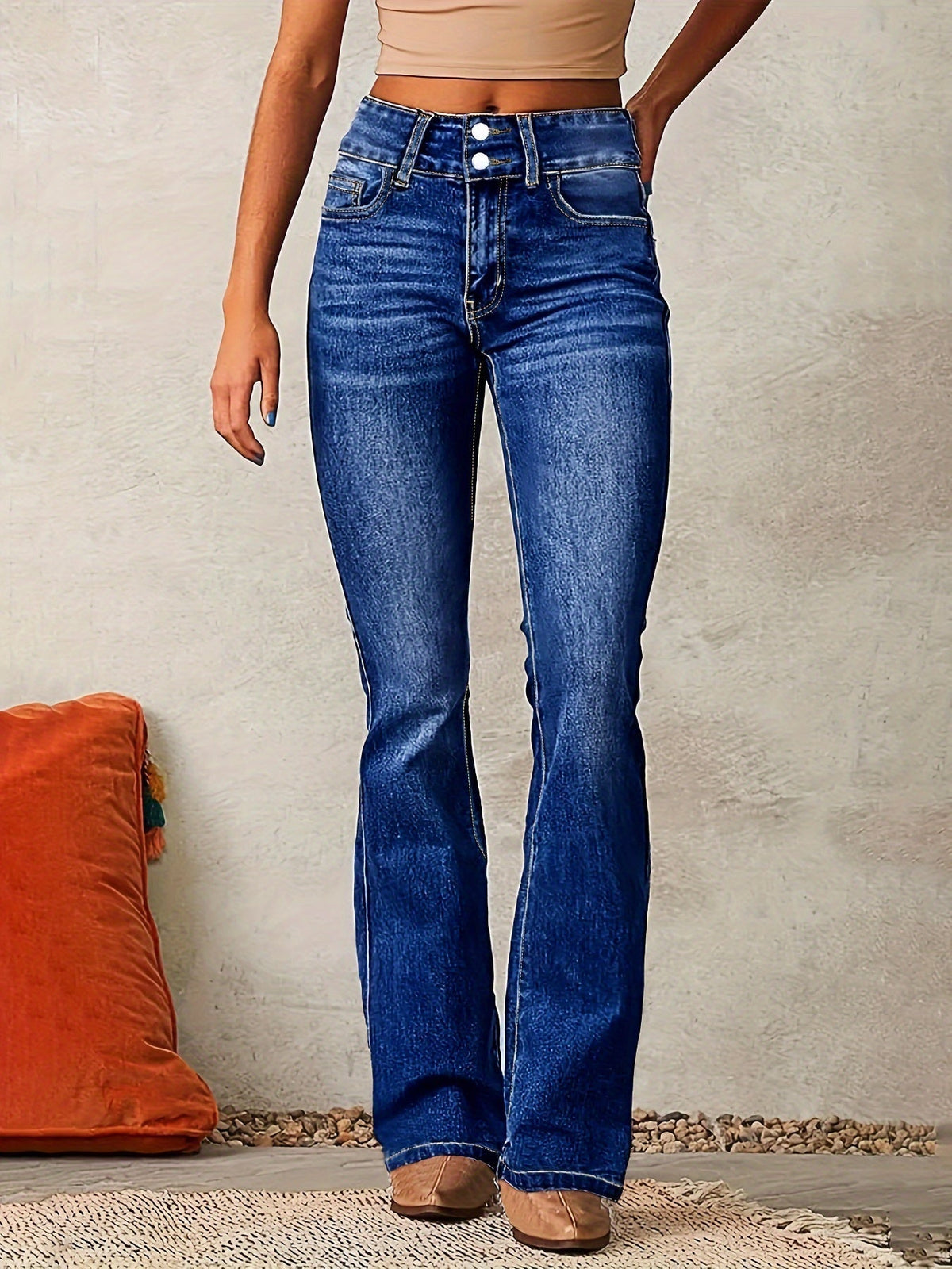 Lavinia flare jeans - Dark Blue