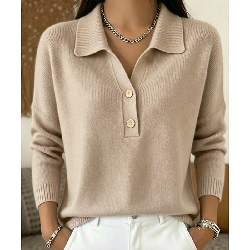 Harriet | Women's Collared Button-Detail Pullover original product photo