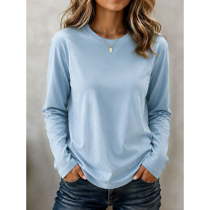 Nora | Women's Classic Long-Sleeve Crew-Neck Top product view