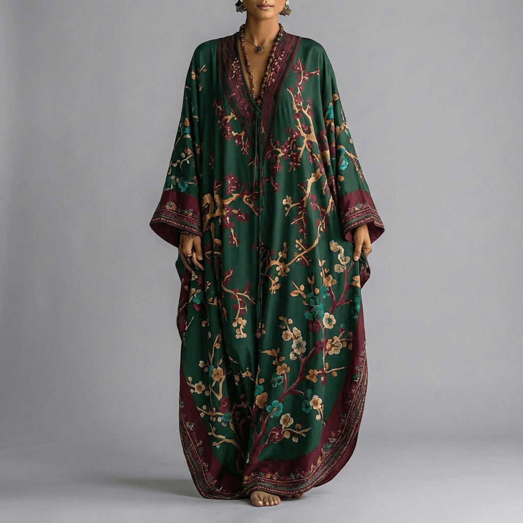 blossom-print maxi dress photo
