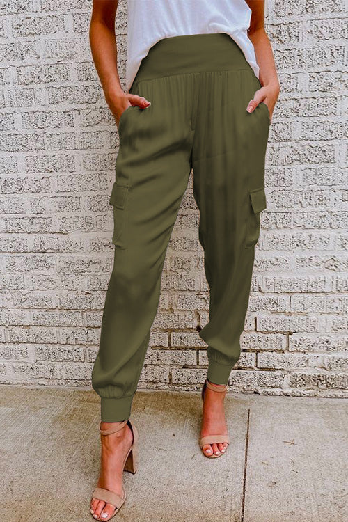 Women's High Waist Cargo Jogger Pants