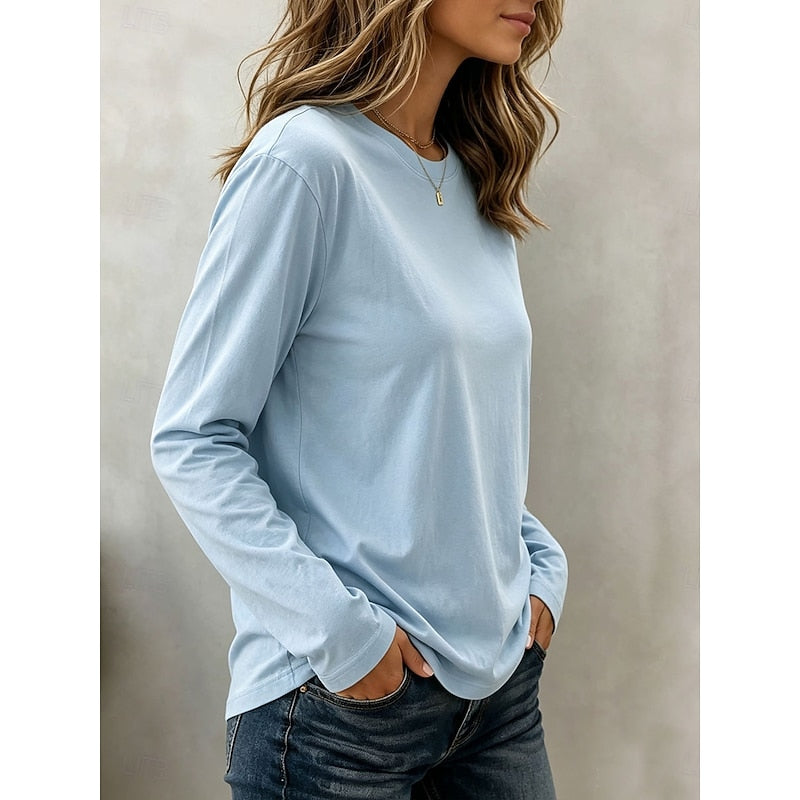 Nora | Women's Classic Long-Sleeve Crew-Neck Top product view