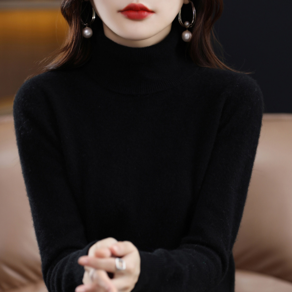 Althea | Women's Classic High-Neck Turtleneck Sweater