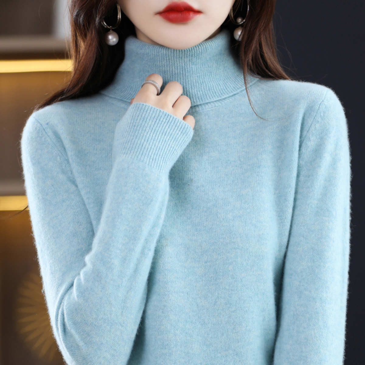 Althea | Women's Classic High-Neck Turtleneck Sweater