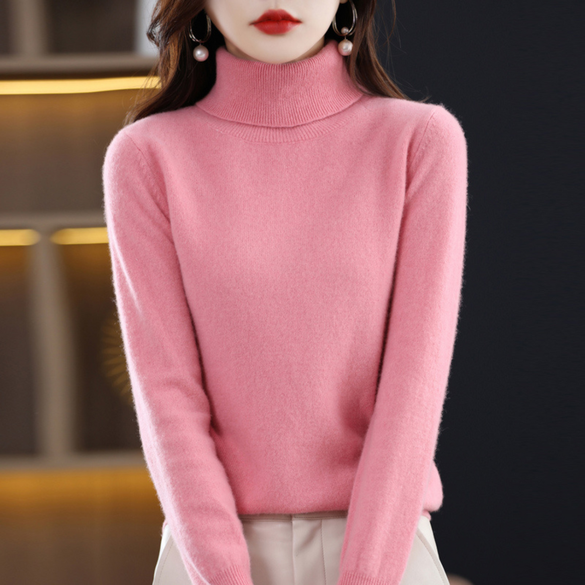 Althea | Women's Classic High-Neck Turtleneck Sweater