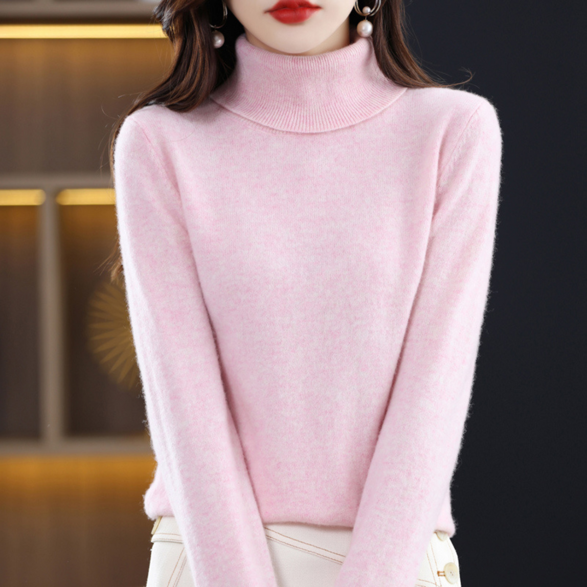 Althea | Women's Classic High-Neck Turtleneck Sweater