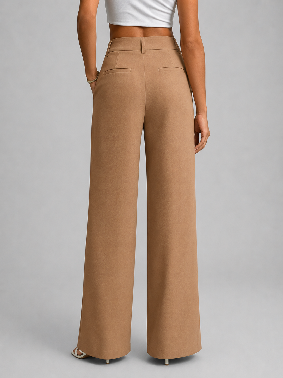 Celina | Women's High-Rise Pleated Wide-Leg Trousers — product image 2