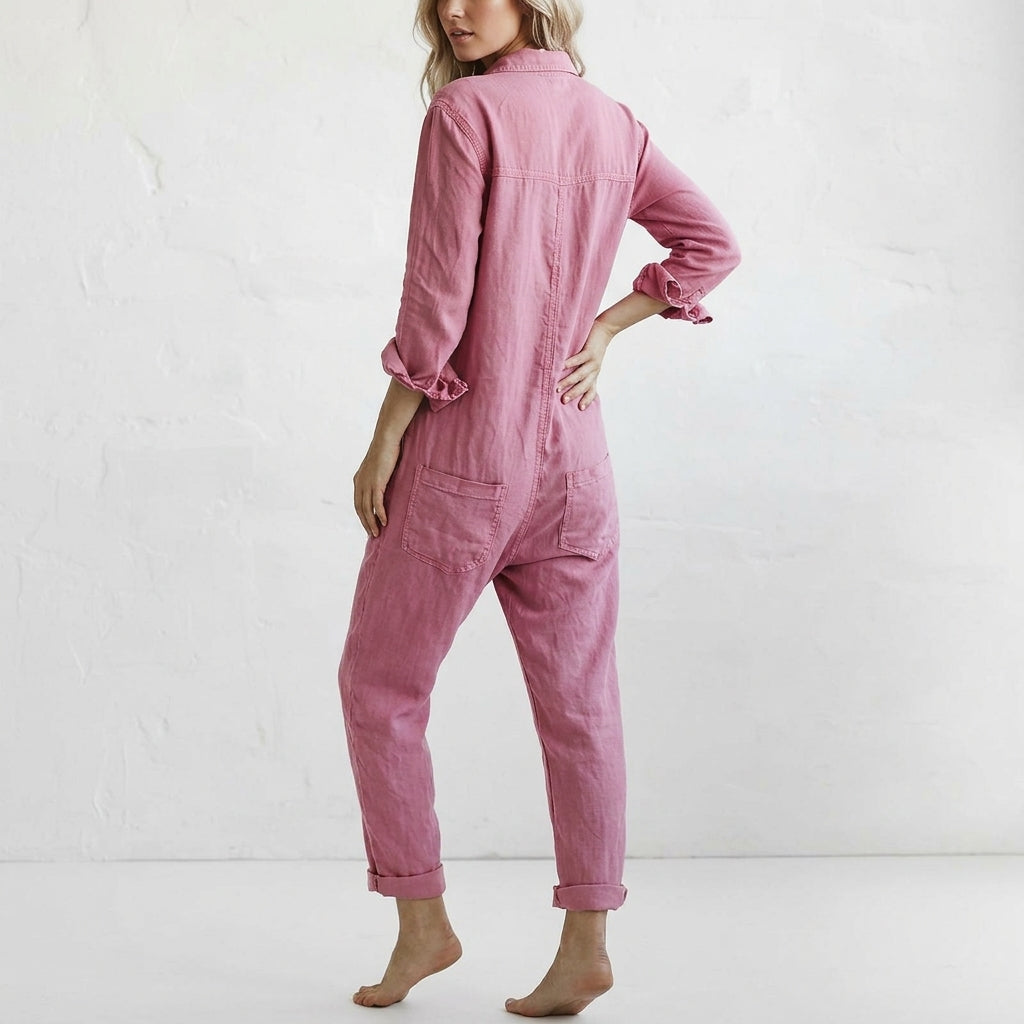 Rowena | Women's Relaxed Button-Front Jumpsuit — product image 9