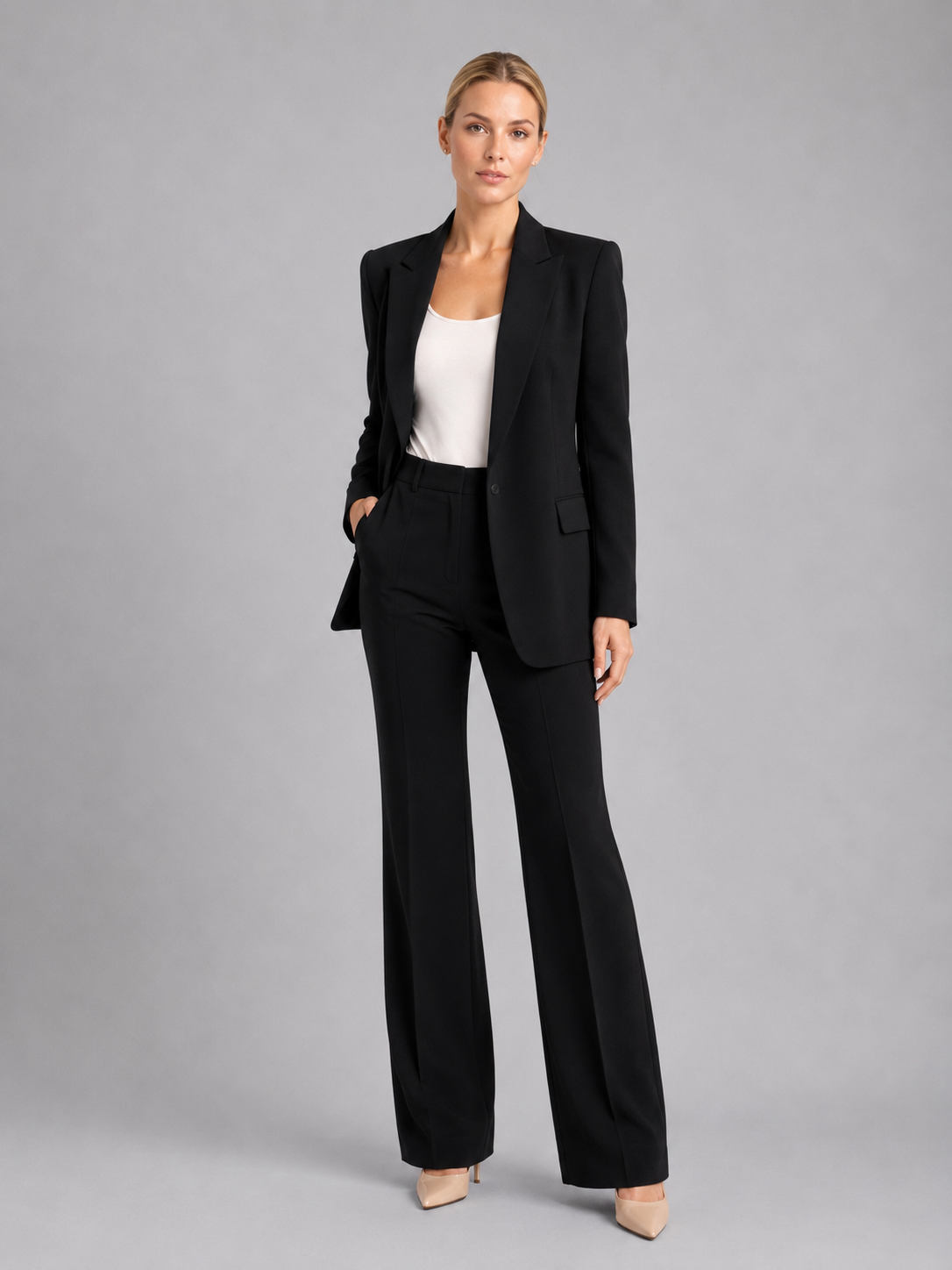 Verena | Women's Single-Button Blazer & High-Waist Pants Set — product image 6