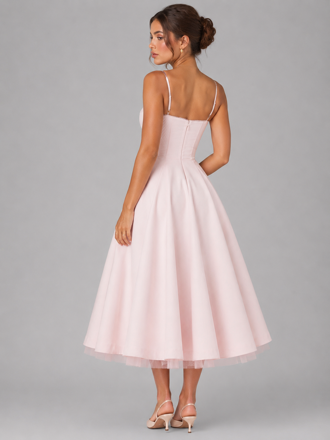 Natalia | Women's Sweetheart Corset-Bodice Full Midi Dress
