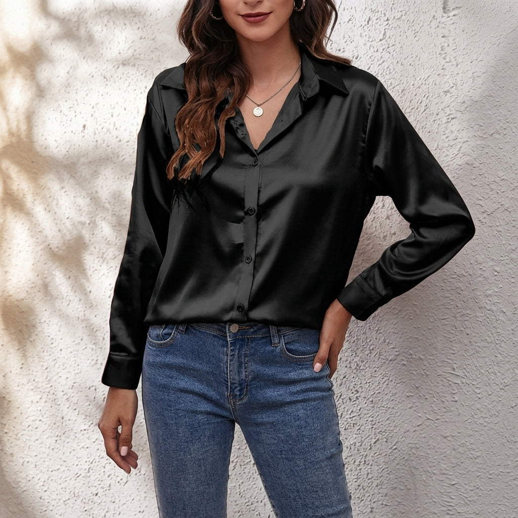 Aveline | Women's Relaxed Button-Front Long-Sleeve Shirt — product image 10