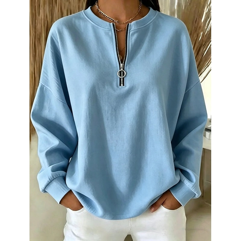 Margot Women's High-Neck Quarter-Zip Sweatshirt product view
