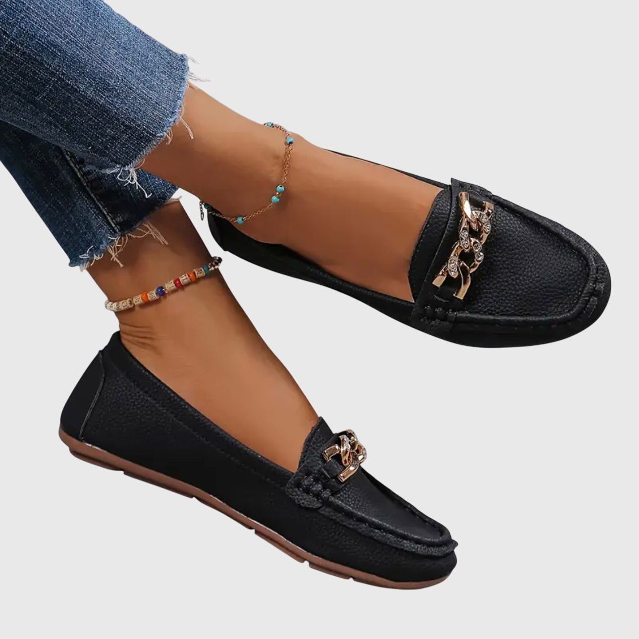 Women's Slip On Chain Detail Loafer Flat