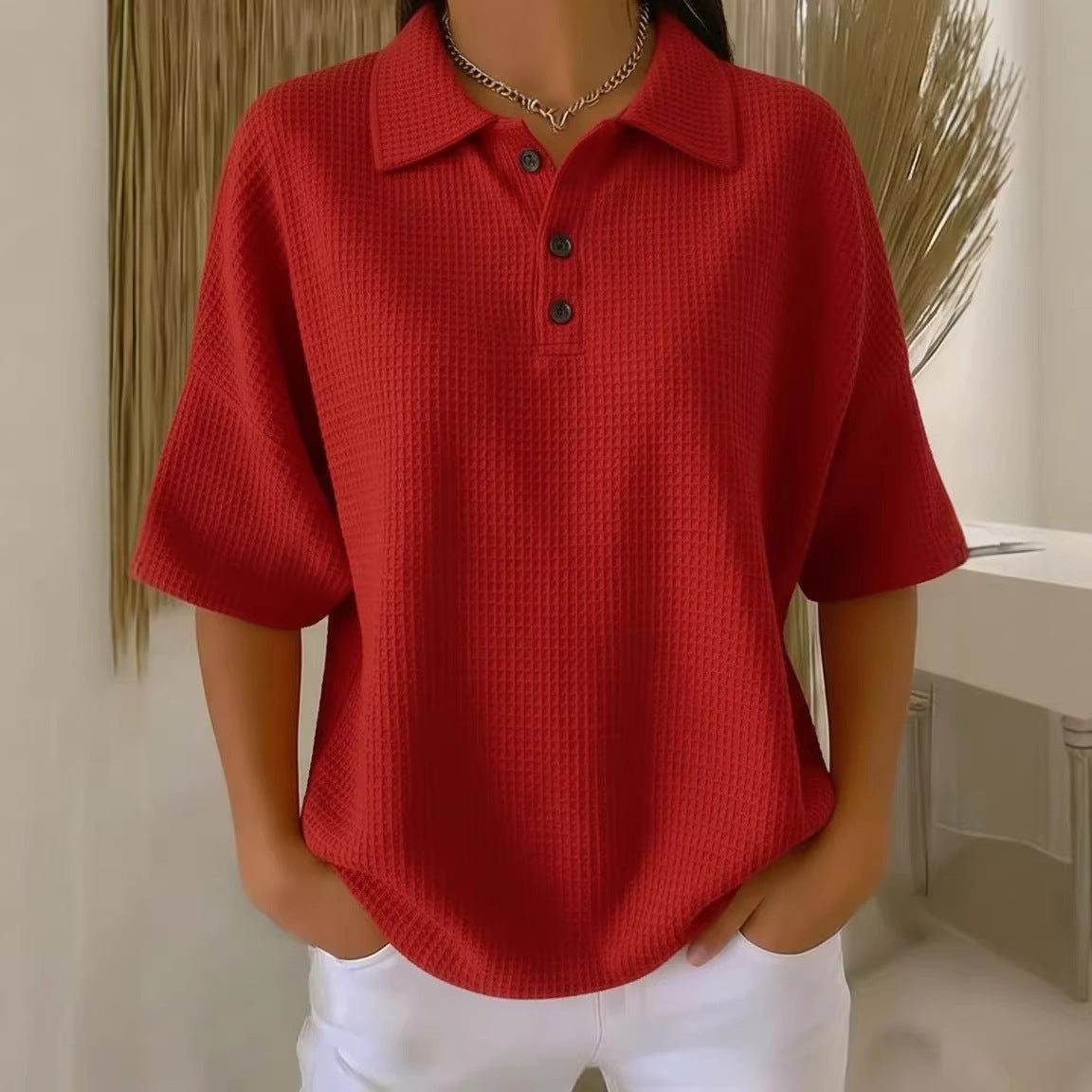 Women's Collared Short Sleeve Polo Shirt