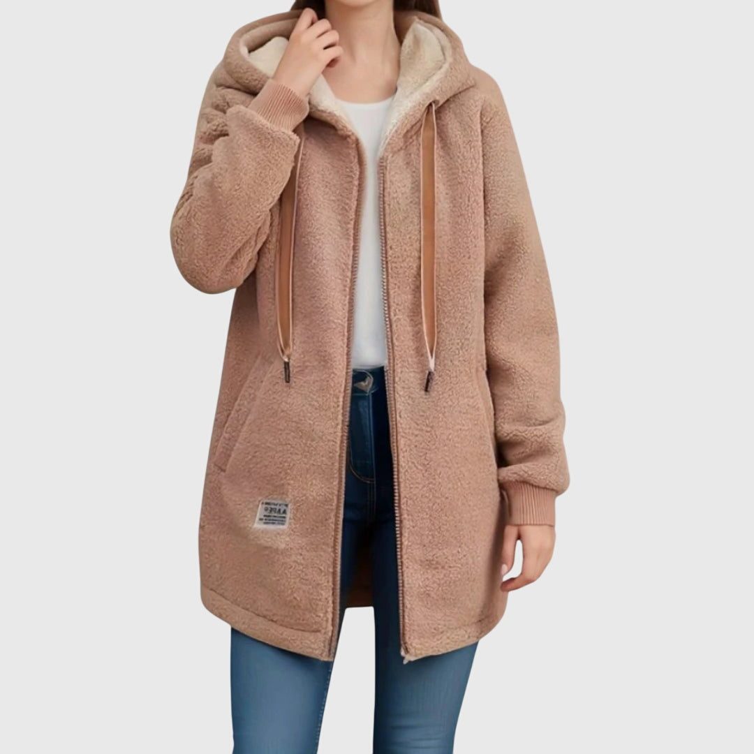 Frances | Women's Hooded Fleece Jacket with Zip Front and Pockets