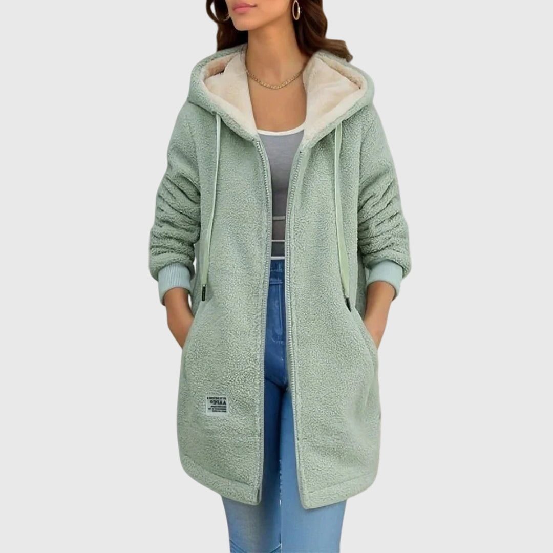 Frances | Women's Hooded Fleece Jacket with Zip Front and Pockets