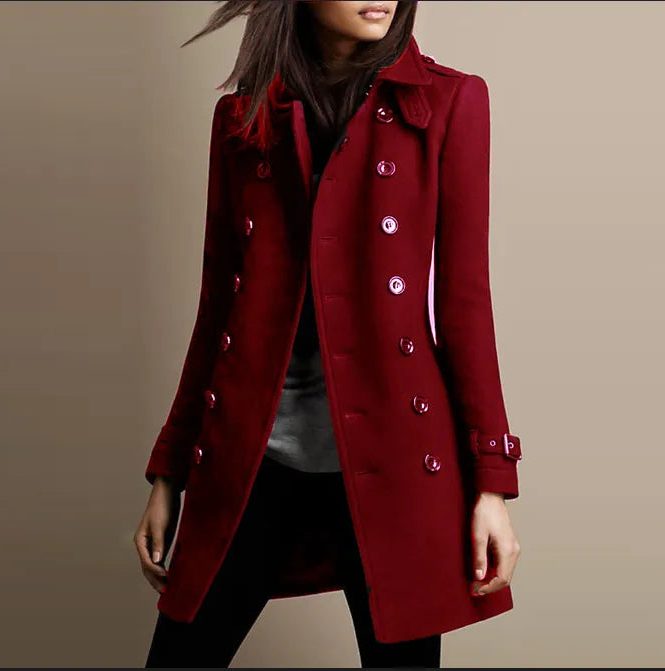 Shelby | Women's Double-Breasted Tailored Coat with Lapel Collar