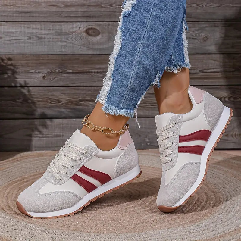 Women's Retro Runner Lace Up Sneakers